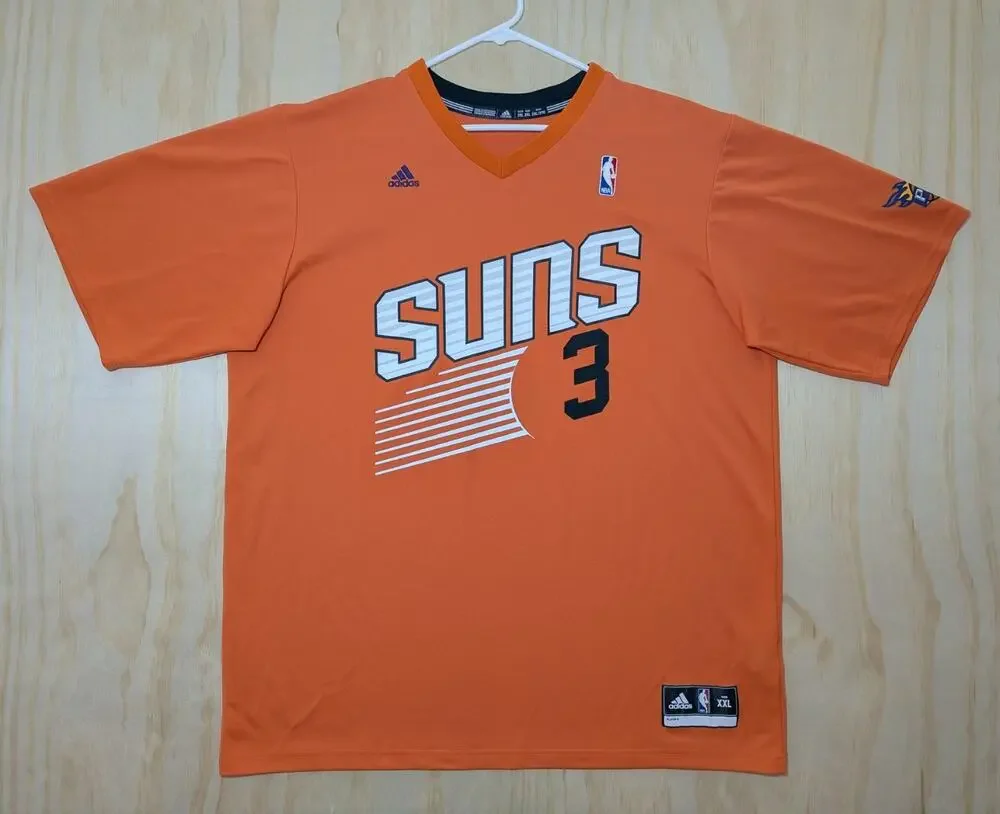 Adidas Men's XXL Isaiah Thomas #3 Phoenix Suns NBA Sleeved Jersey Orange